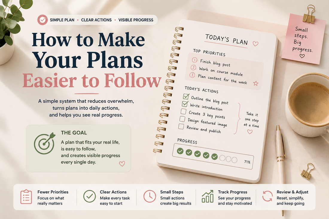 How to Make Your Plans Easier to Follow