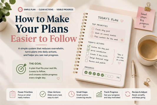 How to Make Your Plans Easier to Follow