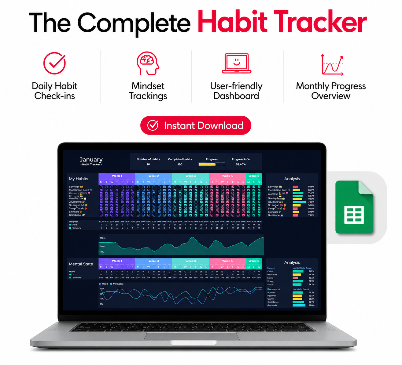 Quiet Progress Productivity Sheets